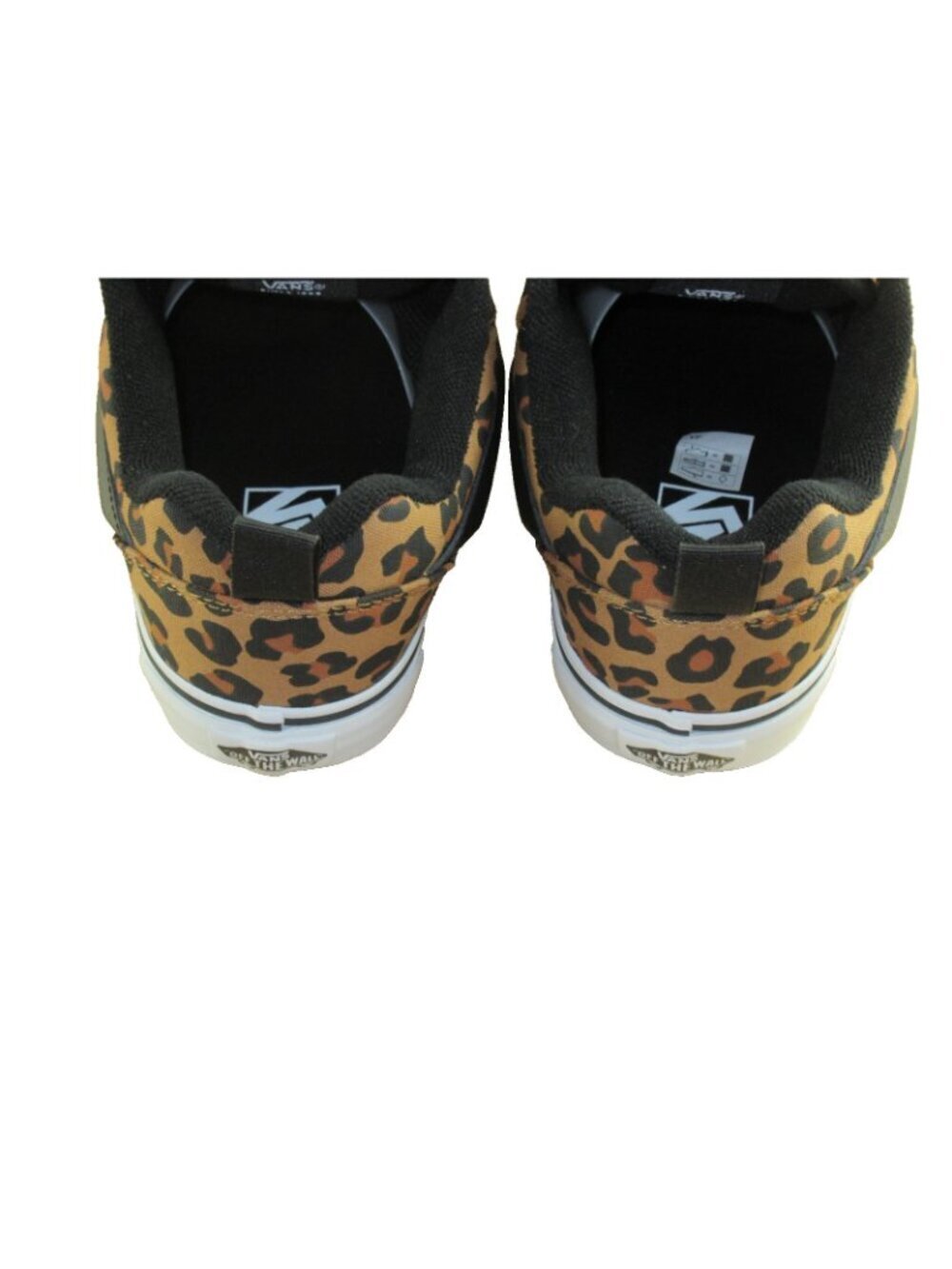 Vans Women's Knu Skool Leopard Black Brown Canvas Lace Up shoes Size 6.5 NIB - Picture 5 of 8
